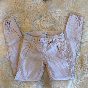 Zara denim tan skinny pants